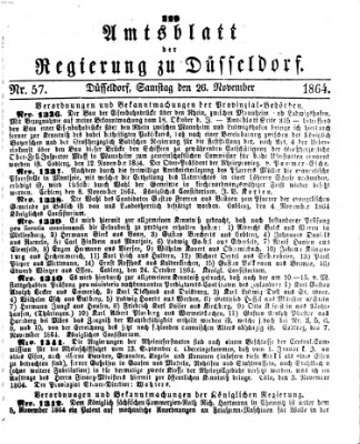 Amtsblatt für den Regierungsbezirk Düsseldorf Samstag 26. November 1864