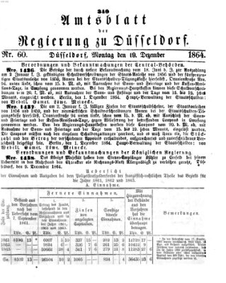 Amtsblatt für den Regierungsbezirk Düsseldorf Montag 19. Dezember 1864