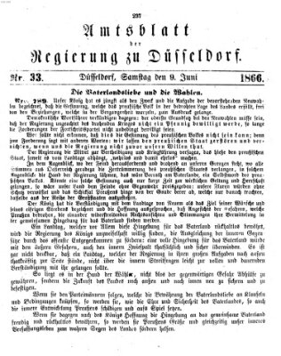 Amtsblatt für den Regierungsbezirk Düsseldorf Samstag 9. Juni 1866