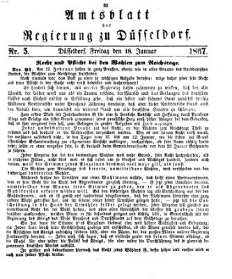 Amtsblatt für den Regierungsbezirk Düsseldorf Freitag 18. Januar 1867