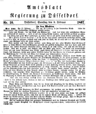 Amtsblatt für den Regierungsbezirk Düsseldorf Samstag 9. Februar 1867