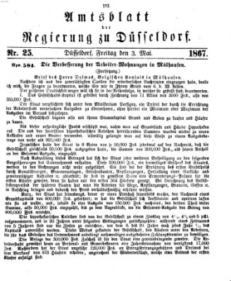 Amtsblatt für den Regierungsbezirk Düsseldorf Freitag 3. Mai 1867