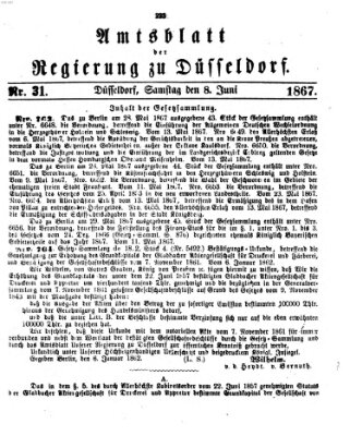 Amtsblatt für den Regierungsbezirk Düsseldorf Samstag 8. Juni 1867