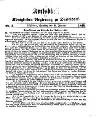 Amtsblatt für den Regierungsbezirk Düsseldorf Samstag 11. Januar 1868