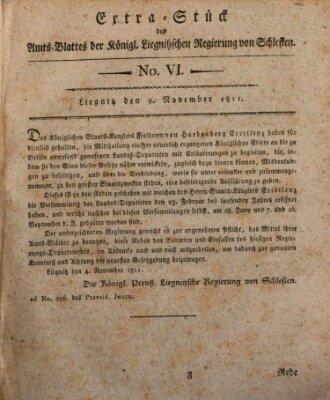 Amts-Blatt der Preußischen Regierung zu Liegnitz Samstag 9. November 1811