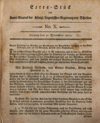 Amts-Blatt der Preußischen Regierung zu Liegnitz Samstag 21. Dezember 1811