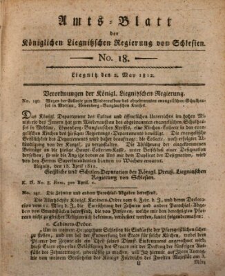 Amts-Blatt der Preußischen Regierung zu Liegnitz Samstag 2. Mai 1812