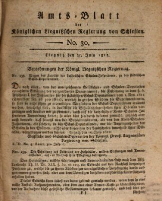 Amts-Blatt der Preußischen Regierung zu Liegnitz Samstag 25. Juli 1812