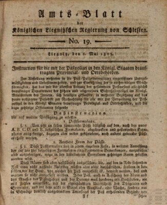 Amts-Blatt der Preußischen Regierung zu Liegnitz Samstag 8. Mai 1813