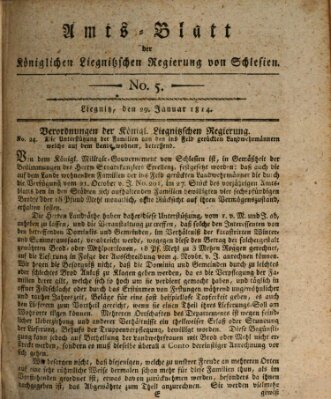 Amts-Blatt der Preußischen Regierung zu Liegnitz Samstag 29. Januar 1814