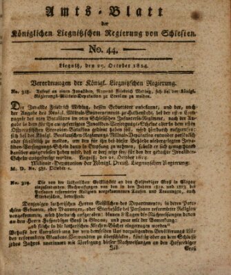 Amts-Blatt der Preußischen Regierung zu Liegnitz Samstag 29. Oktober 1814