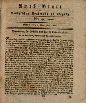 Amts-Blatt der Preußischen Regierung zu Liegnitz Samstag 8. November 1817