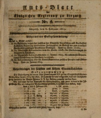 Amts-Blatt der Preußischen Regierung zu Liegnitz Samstag 6. Februar 1819