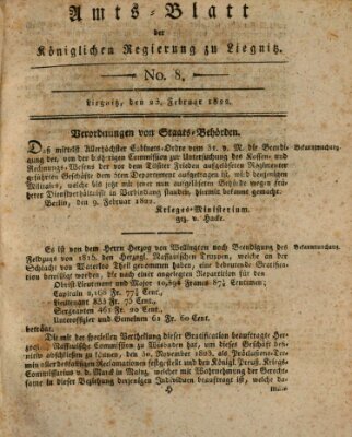 Amts-Blatt der Preußischen Regierung zu Liegnitz Samstag 23. Februar 1822