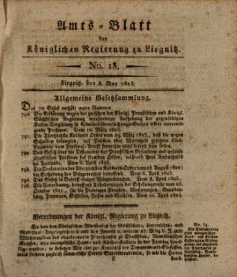 Amts-Blatt der Preußischen Regierung zu Liegnitz Samstag 3. Mai 1823