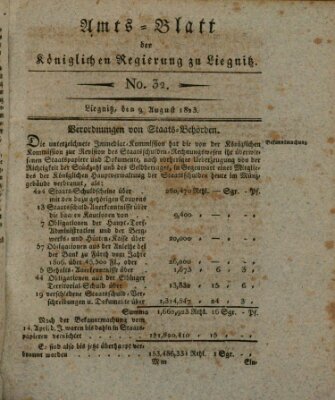 Amts-Blatt der Preußischen Regierung zu Liegnitz Samstag 9. August 1823