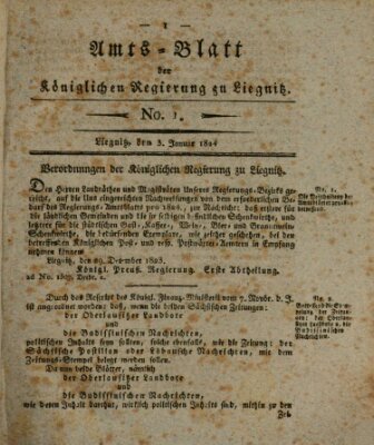 Amts-Blatt der Preußischen Regierung zu Liegnitz Samstag 3. Januar 1824