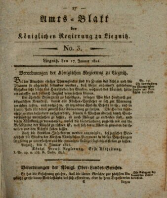 Amts-Blatt der Preußischen Regierung zu Liegnitz Samstag 17. Januar 1824