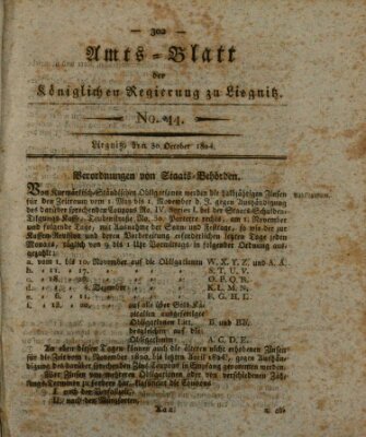 Amts-Blatt der Preußischen Regierung zu Liegnitz Samstag 30. Oktober 1824