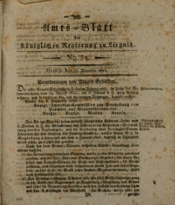 Amts-Blatt der Preußischen Regierung zu Liegnitz Samstag 25. Dezember 1824