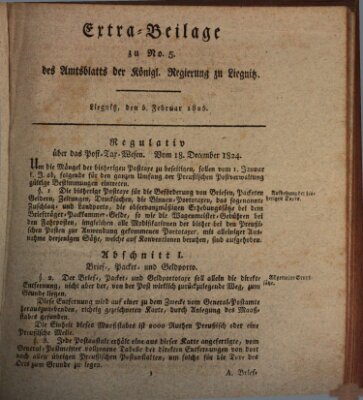 Amts-Blatt der Preußischen Regierung zu Liegnitz Samstag 5. Februar 1825