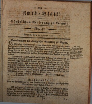 Amts-Blatt der Preußischen Regierung zu Liegnitz Samstag 22. Oktober 1825