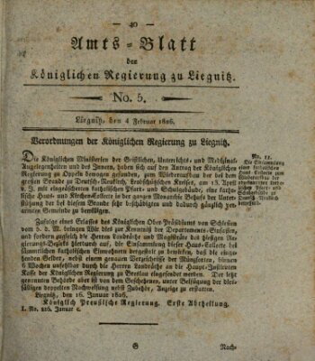 Amts-Blatt der Preußischen Regierung zu Liegnitz Samstag 4. Februar 1826