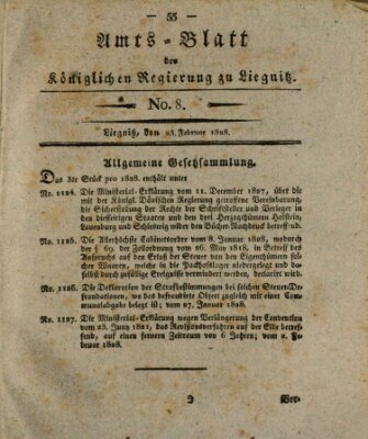 Amts-Blatt der Preußischen Regierung zu Liegnitz Samstag 23. Februar 1828