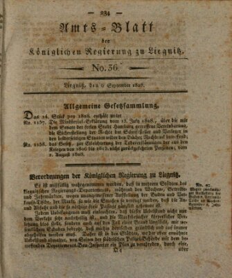 Amts-Blatt der Preußischen Regierung zu Liegnitz Samstag 6. September 1828