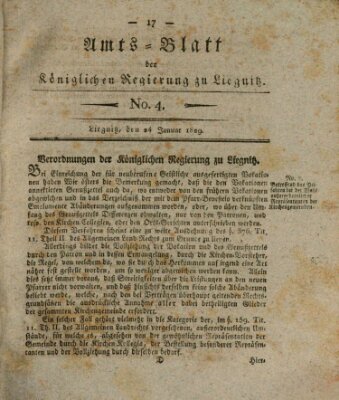 Amts-Blatt der Preußischen Regierung zu Liegnitz Samstag 24. Januar 1829