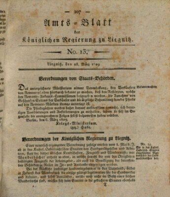 Amts-Blatt der Preußischen Regierung zu Liegnitz Samstag 28. März 1829