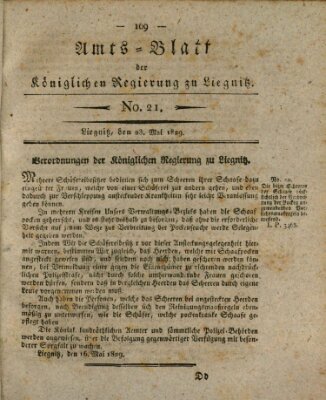 Amts-Blatt der Preußischen Regierung zu Liegnitz Samstag 23. Mai 1829