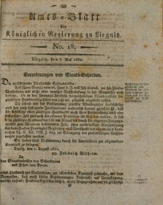 Amts-Blatt der Preußischen Regierung zu Liegnitz Samstag 5. Mai 1832