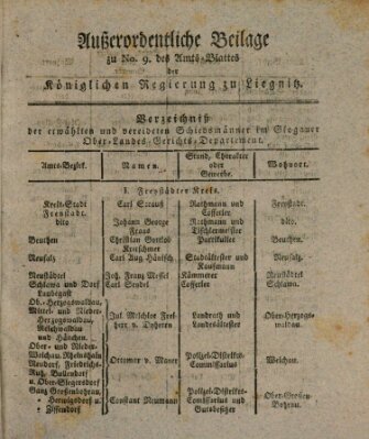 Amts-Blatt der Preußischen Regierung zu Liegnitz Samstag 28. Februar 1835