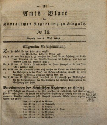 Amts-Blatt der Preußischen Regierung zu Liegnitz Samstag 8. Mai 1841