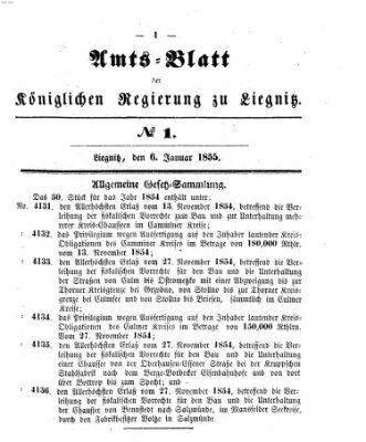 Amts-Blatt der Preußischen Regierung zu Liegnitz Samstag 6. Januar 1855