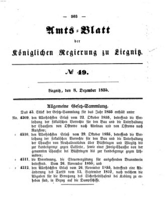 Amts-Blatt der Preußischen Regierung zu Liegnitz Samstag 8. Dezember 1855