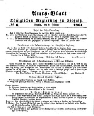 Amts-Blatt der Preußischen Regierung zu Liegnitz Samstag 9. Februar 1861