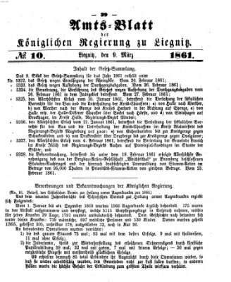 Amts-Blatt der Preußischen Regierung zu Liegnitz Samstag 9. März 1861