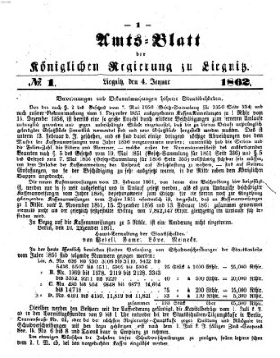 Amts-Blatt der Preußischen Regierung zu Liegnitz Samstag 4. Januar 1862