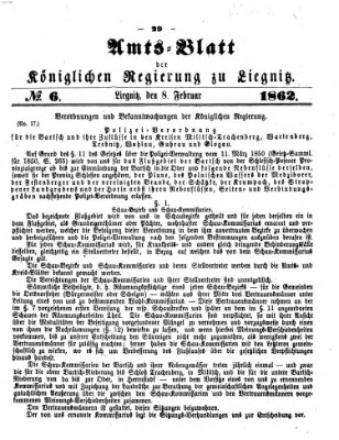 Amts-Blatt der Preußischen Regierung zu Liegnitz Samstag 8. Februar 1862