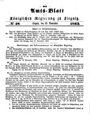 Amts-Blatt der Preußischen Regierung zu Liegnitz Samstag 29. November 1862