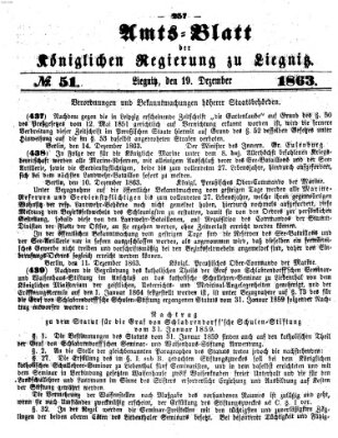 Amts-Blatt der Preußischen Regierung zu Liegnitz Samstag 19. Dezember 1863