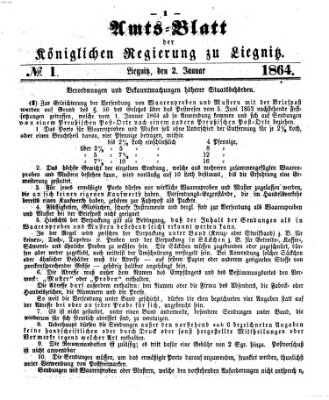 Amts-Blatt der Preußischen Regierung zu Liegnitz Samstag 2. Januar 1864