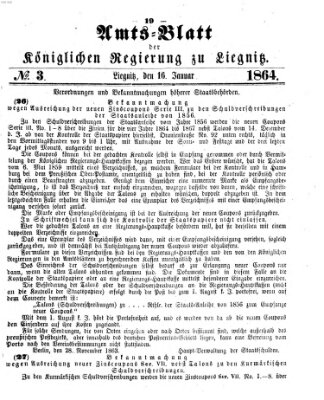 Amts-Blatt der Preußischen Regierung zu Liegnitz Samstag 16. Januar 1864