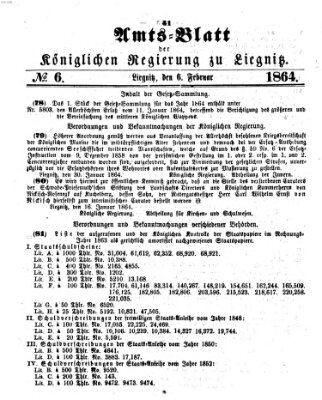 Amts-Blatt der Preußischen Regierung zu Liegnitz Samstag 6. Februar 1864