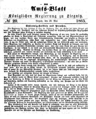 Amts-Blatt der Preußischen Regierung zu Liegnitz Samstag 20. Mai 1865