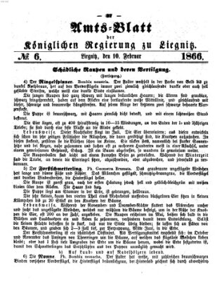 Amts-Blatt der Preußischen Regierung zu Liegnitz Samstag 10. Februar 1866