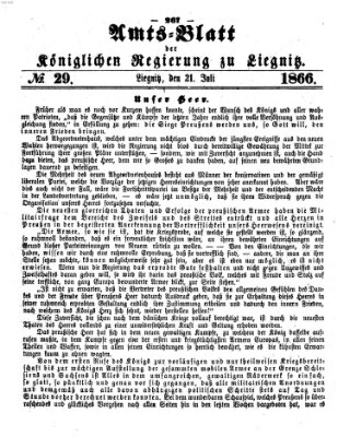 Amts-Blatt der Preußischen Regierung zu Liegnitz Samstag 21. Juli 1866