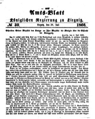 Amts-Blatt der Preußischen Regierung zu Liegnitz Samstag 28. Juli 1866